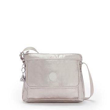 Kipling Aisling Metallic Çapraz Askılı Çanta Gümüş | TR 2168FD